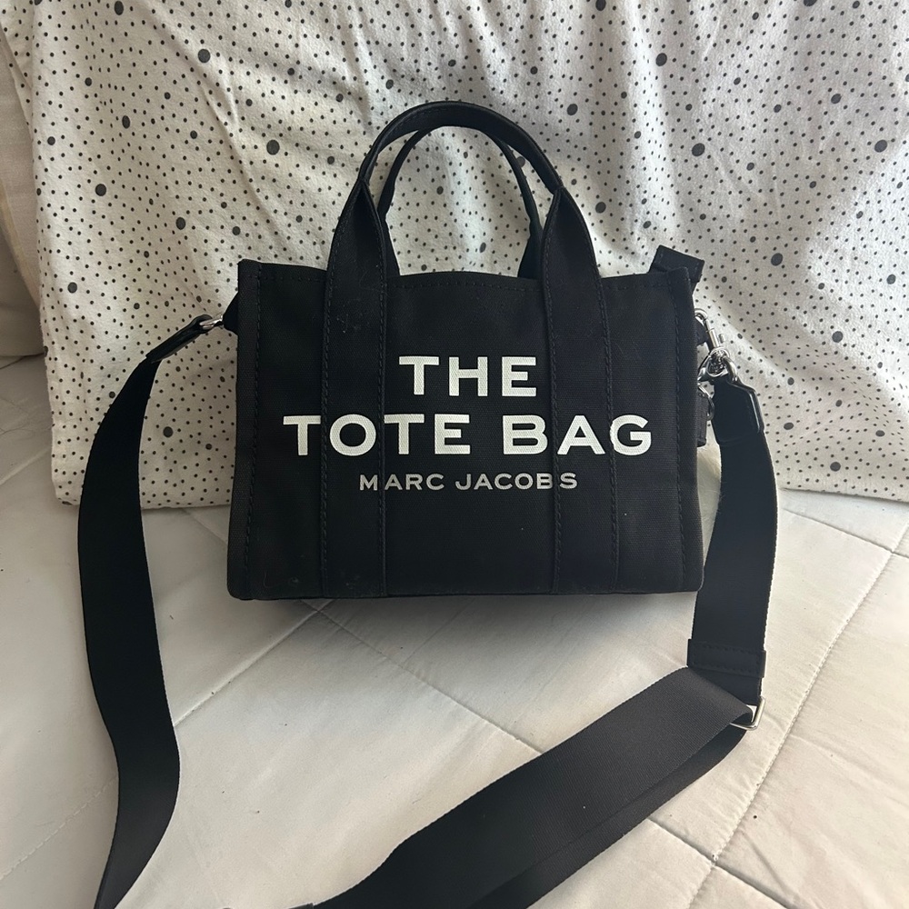 Marc Jacobs Black Tote with White Lettering